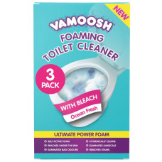 Пена для чистки туалетов Vamoosh Foaming Toilet Cleaner With Bleach Ocean Fresh, 3 саше